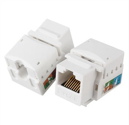 Модуль разъема для трапецеидальных искажений Ethernet Cat5e Cat6 Cat6A Keystone Jack